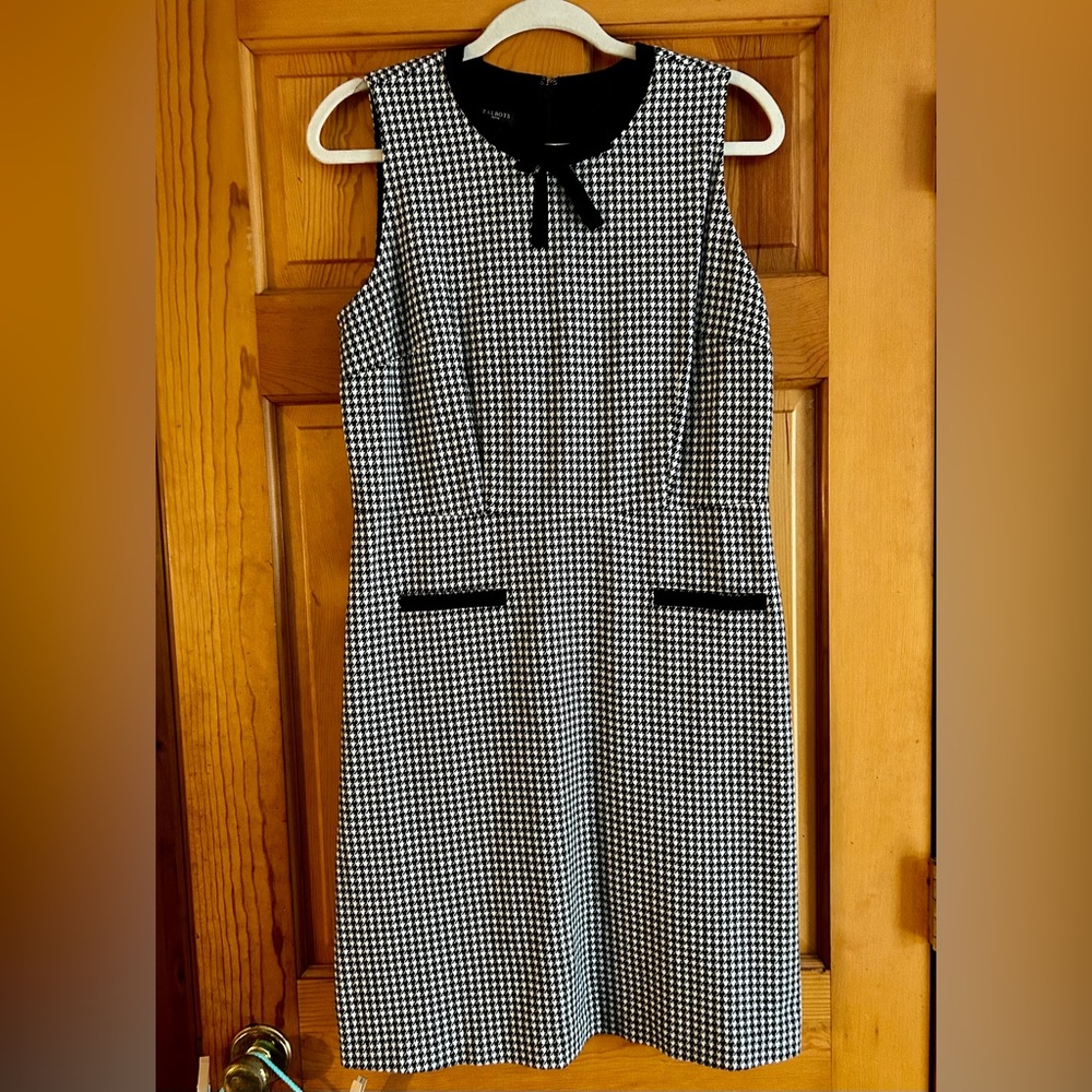 Talbots houndstooth large petite sleeveless dress
